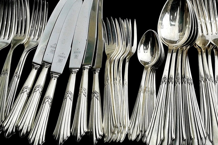 Waschab Einsatzbereich: Besteck aus Silber